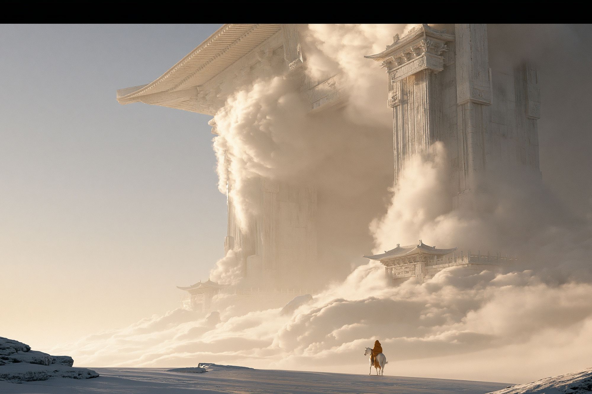 Cloud Temple Rider Fantasy Print. poster detail