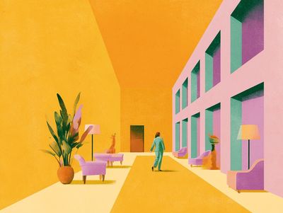 Surreal Lobby Interior Print.