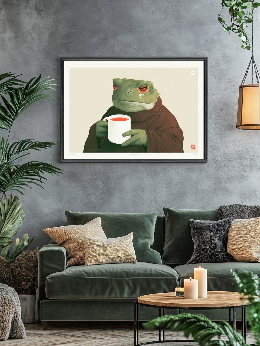 Toad Tea Portrait Print. — room view 4