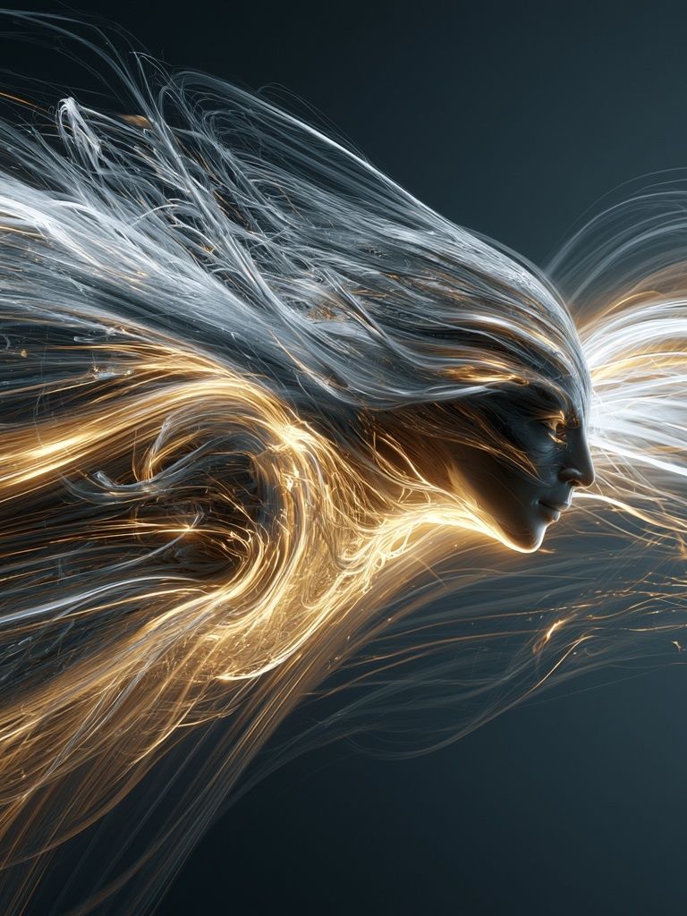 Ethereal Light Woman Illustration Poster. poster — illustration art