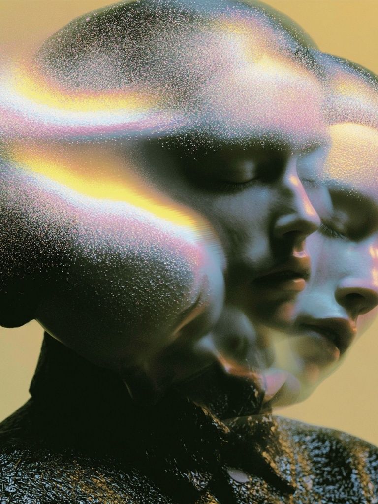 Surreal Double Face Portrait Print. poster detail