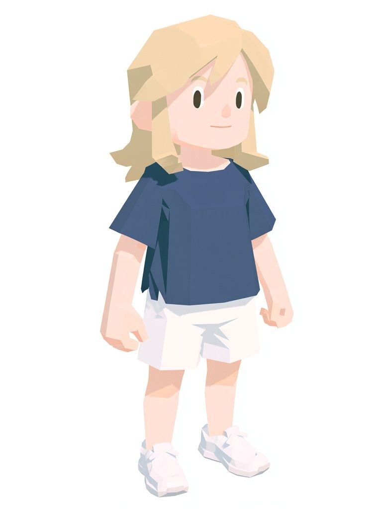 Low-Poly Child Illustration Poster. poster — illustration art