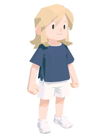 Low-Poly Child Illustration Poster.