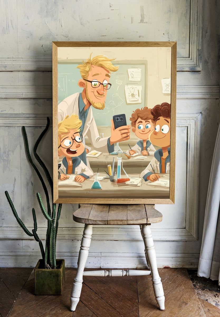 Science Classroom Illustration Poster. room preview