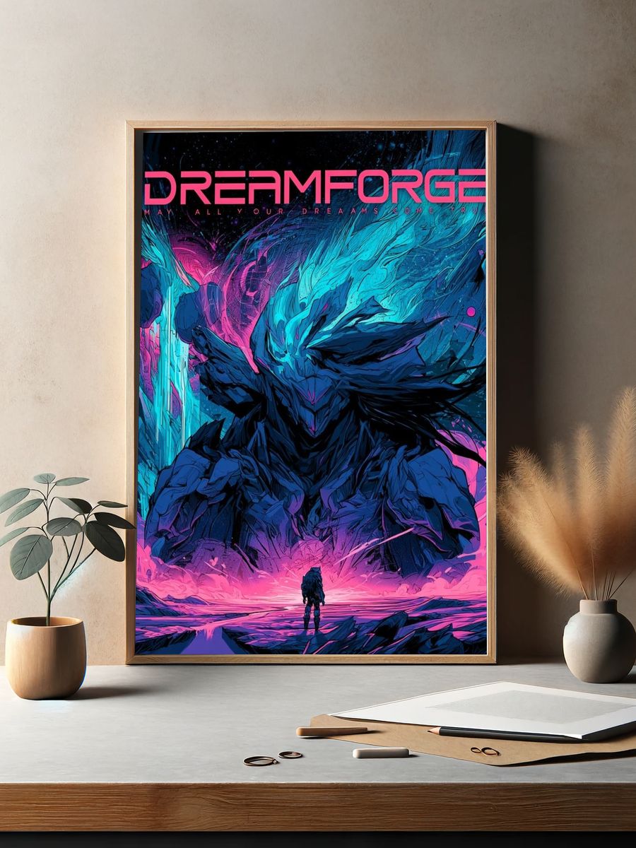 Underwater Dragon City Fantasy Print. — room view 2
