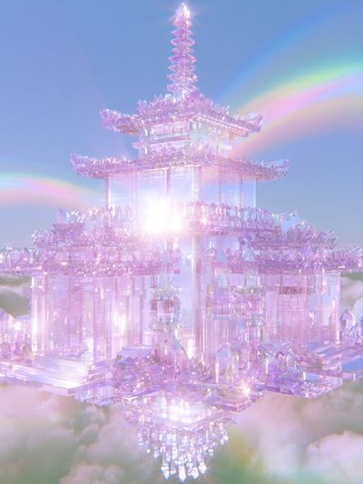 Crystal Sky Pagoda Print.