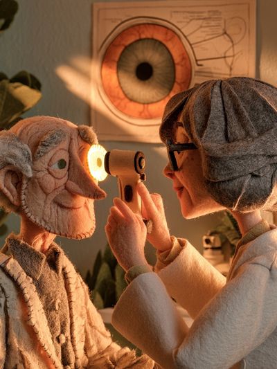 Eye Exam Stop-Motion Illustration Poster.