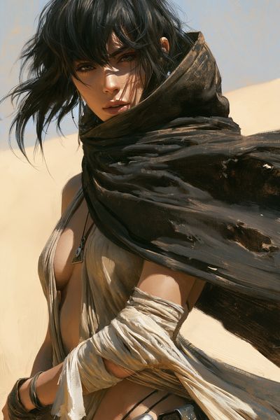 Desert Warrior Portrait Print.