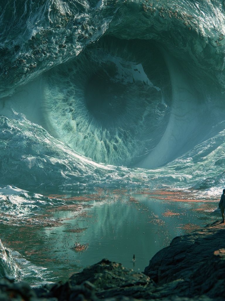 Cosmic Ocean Eye Print. poster detail