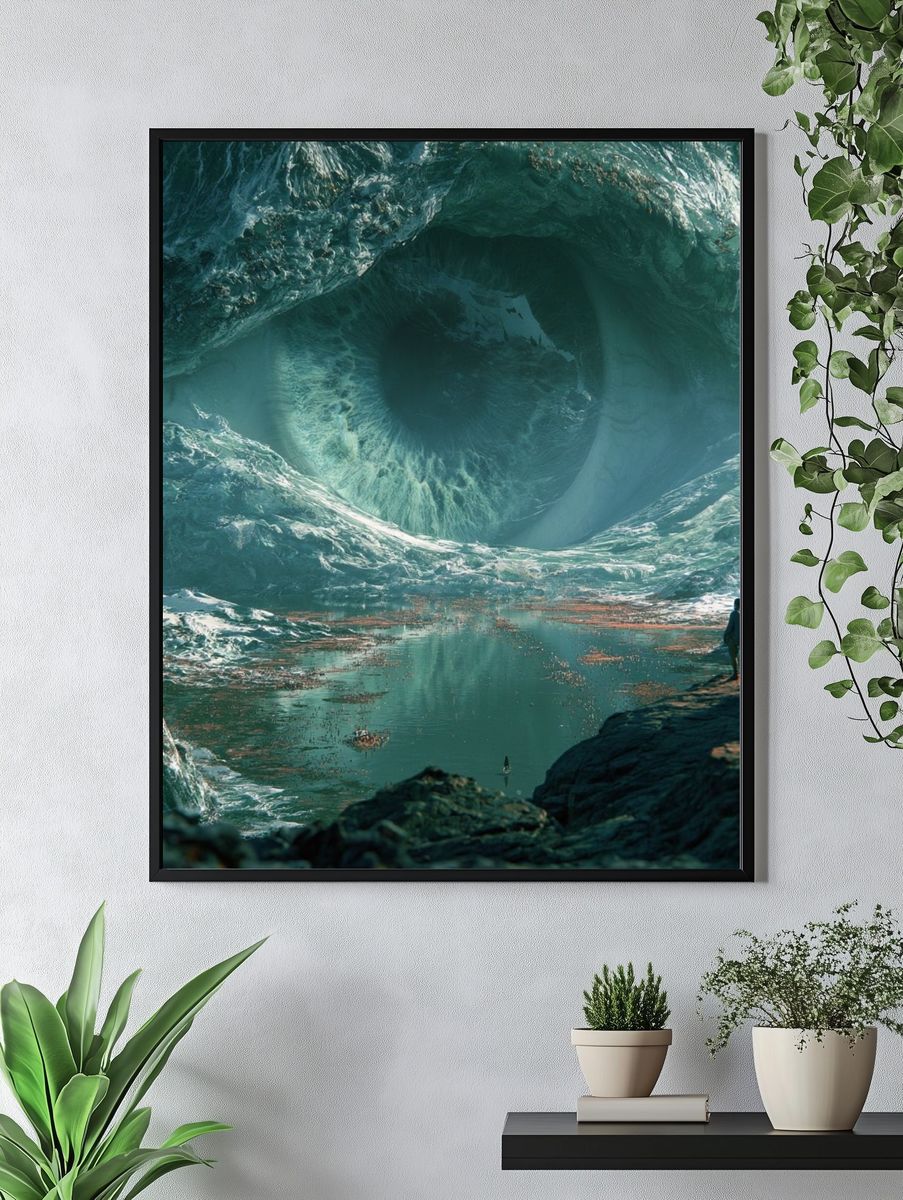 Cosmic Ocean Eye Print. — room view 4