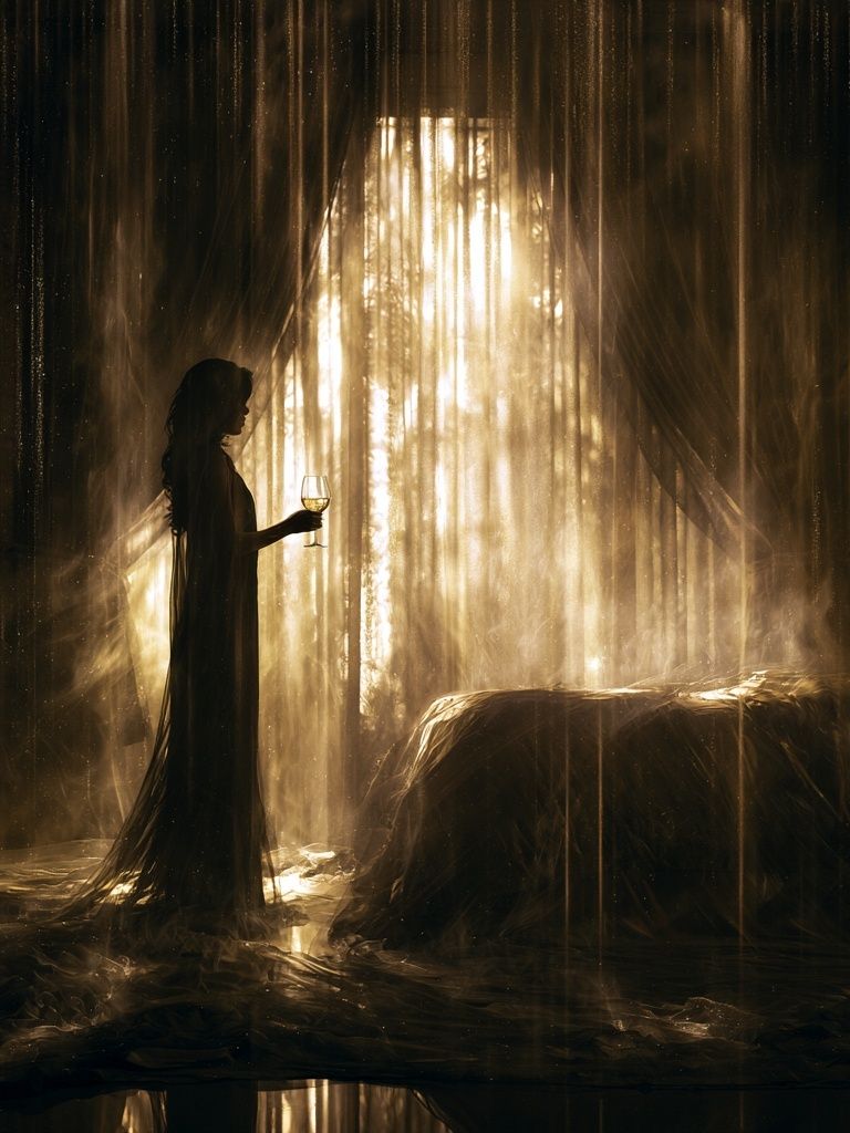 Gothic Silhouette by Window Poster. poster detail