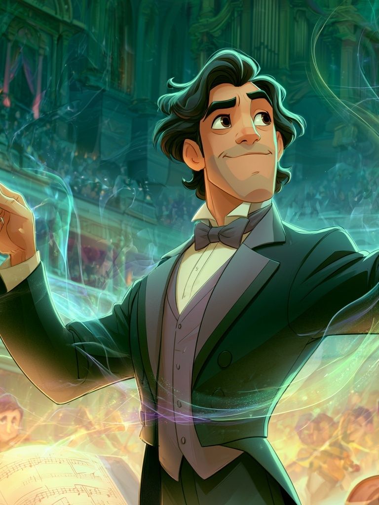 Maestro Conductor Digital Art Poster. poster detail