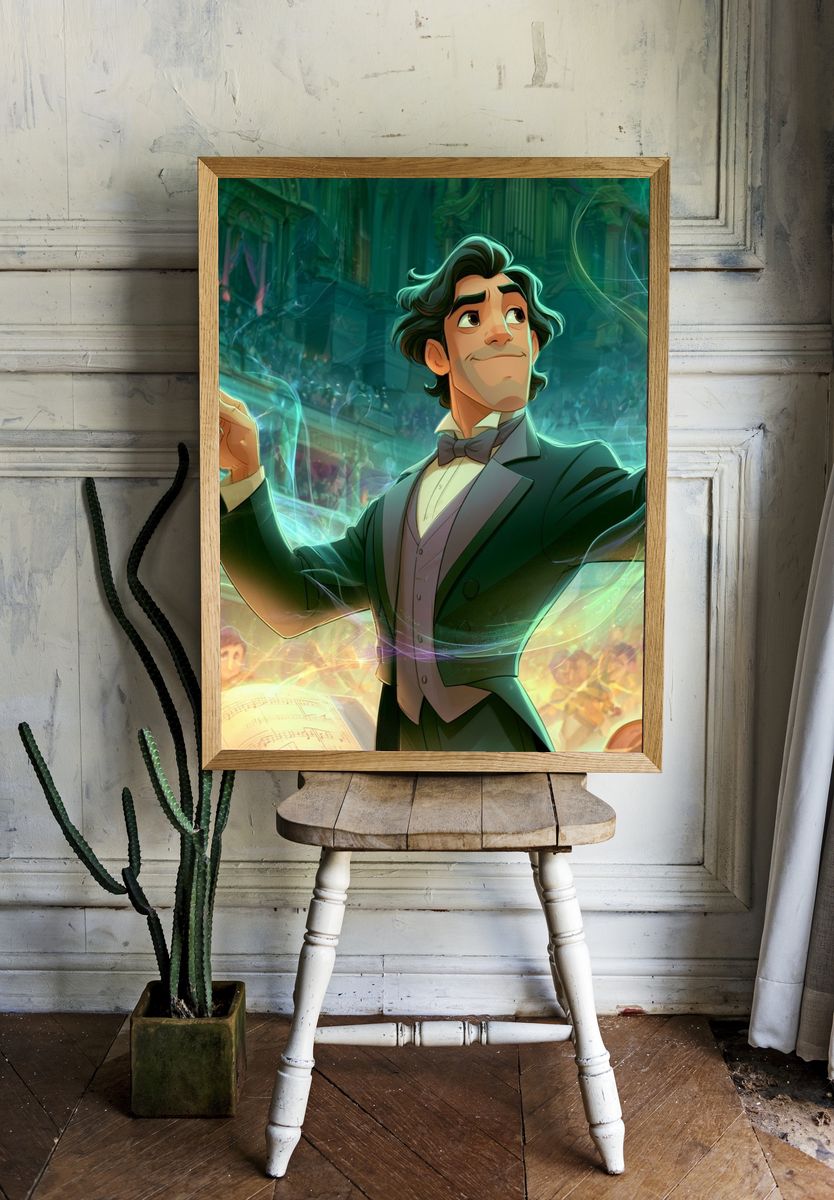 Maestro Conductor Digital Art Poster. room preview