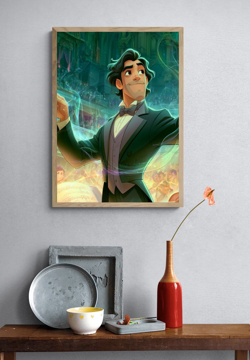 Maestro Conductor Digital Art Poster. — room view 3