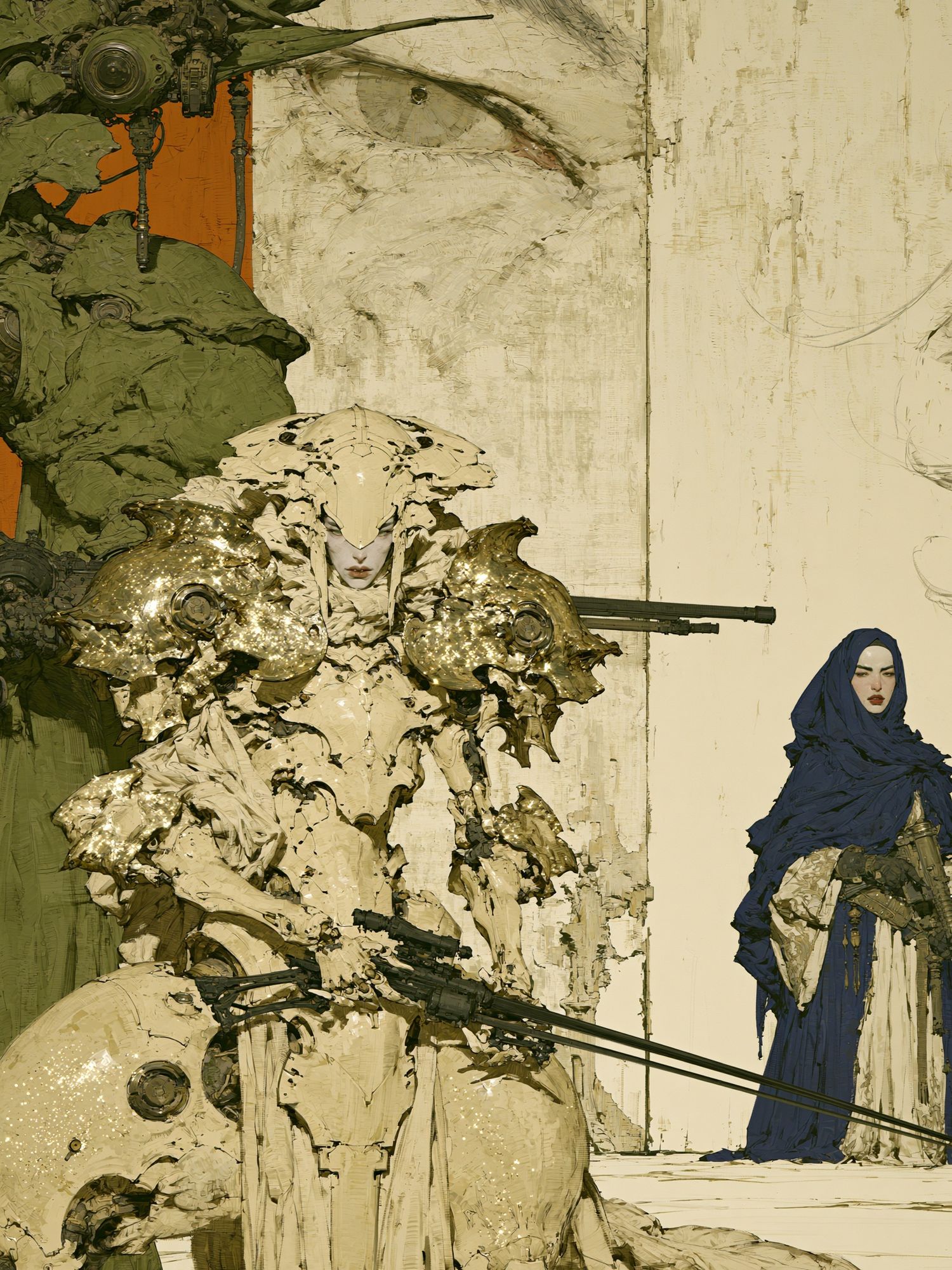 Sci-Fi Warrior Illustration Poster. poster detail