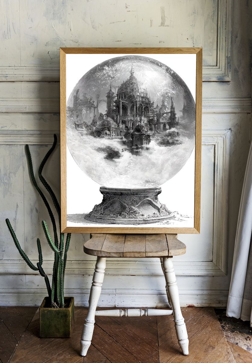 Mystic Crystal Palace Illustration Poster. — room view 1