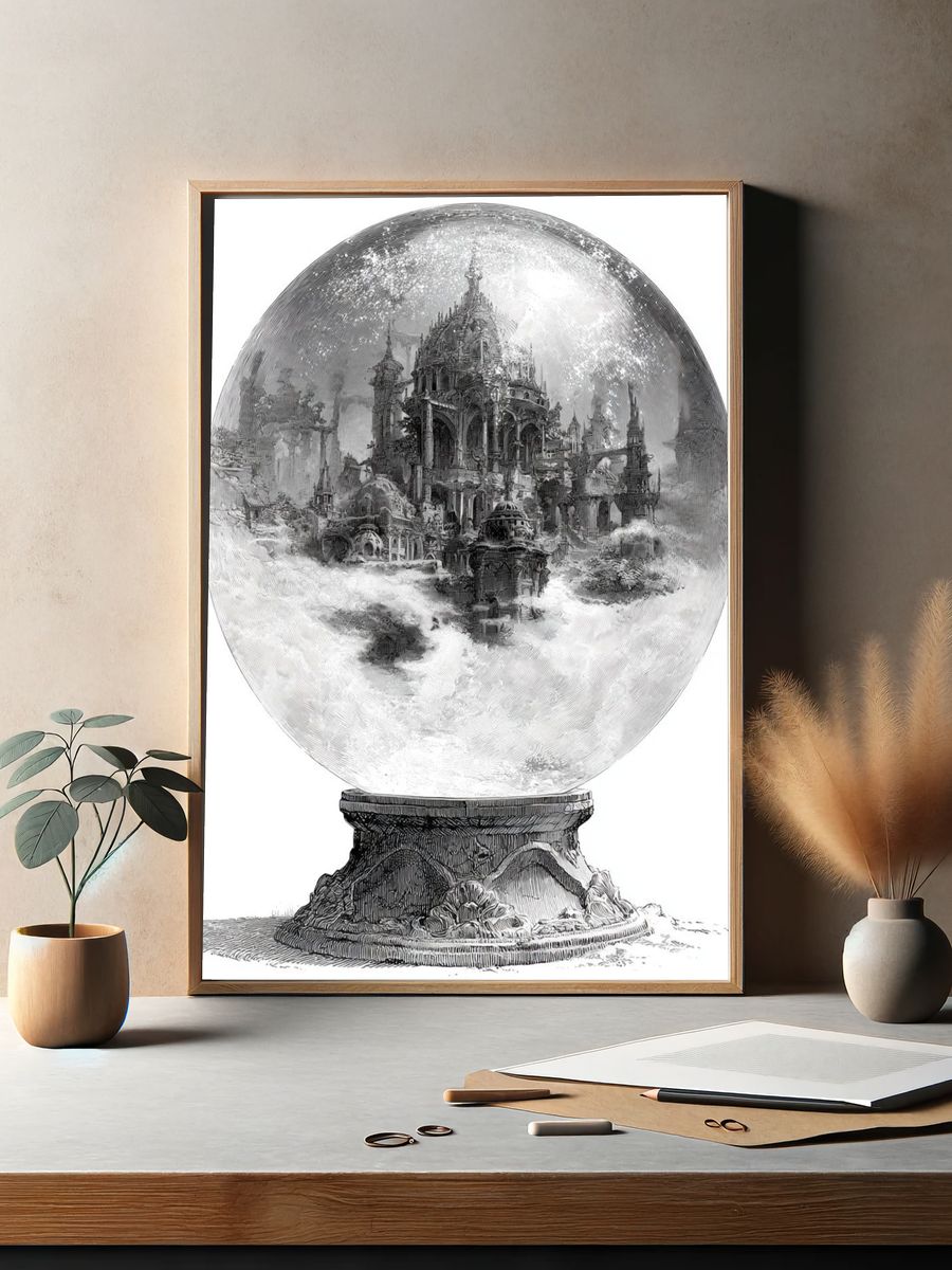 Mystic Crystal Palace Illustration Poster. — room view 2
