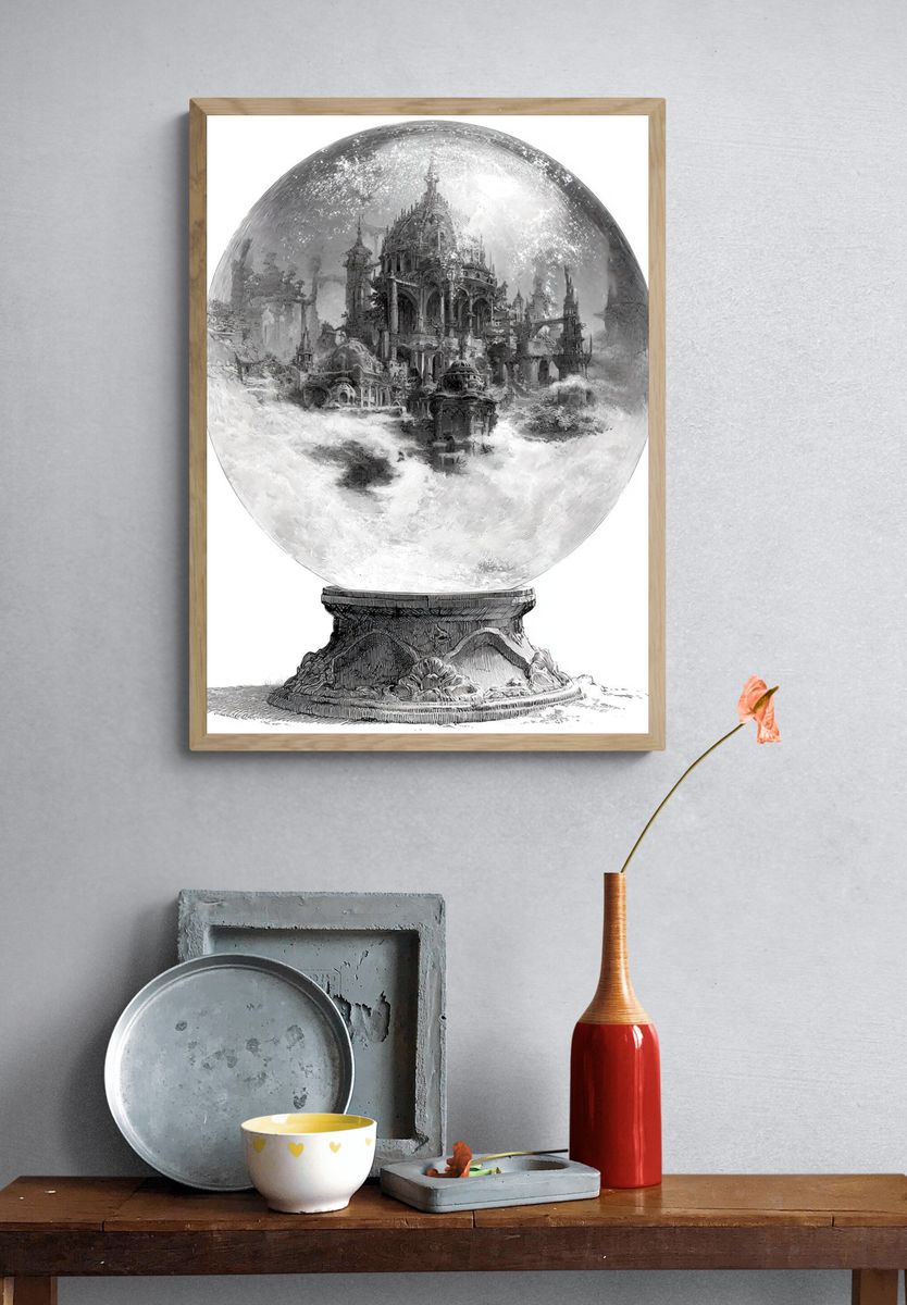 Mystic Crystal Palace Illustration Poster. — room view 3