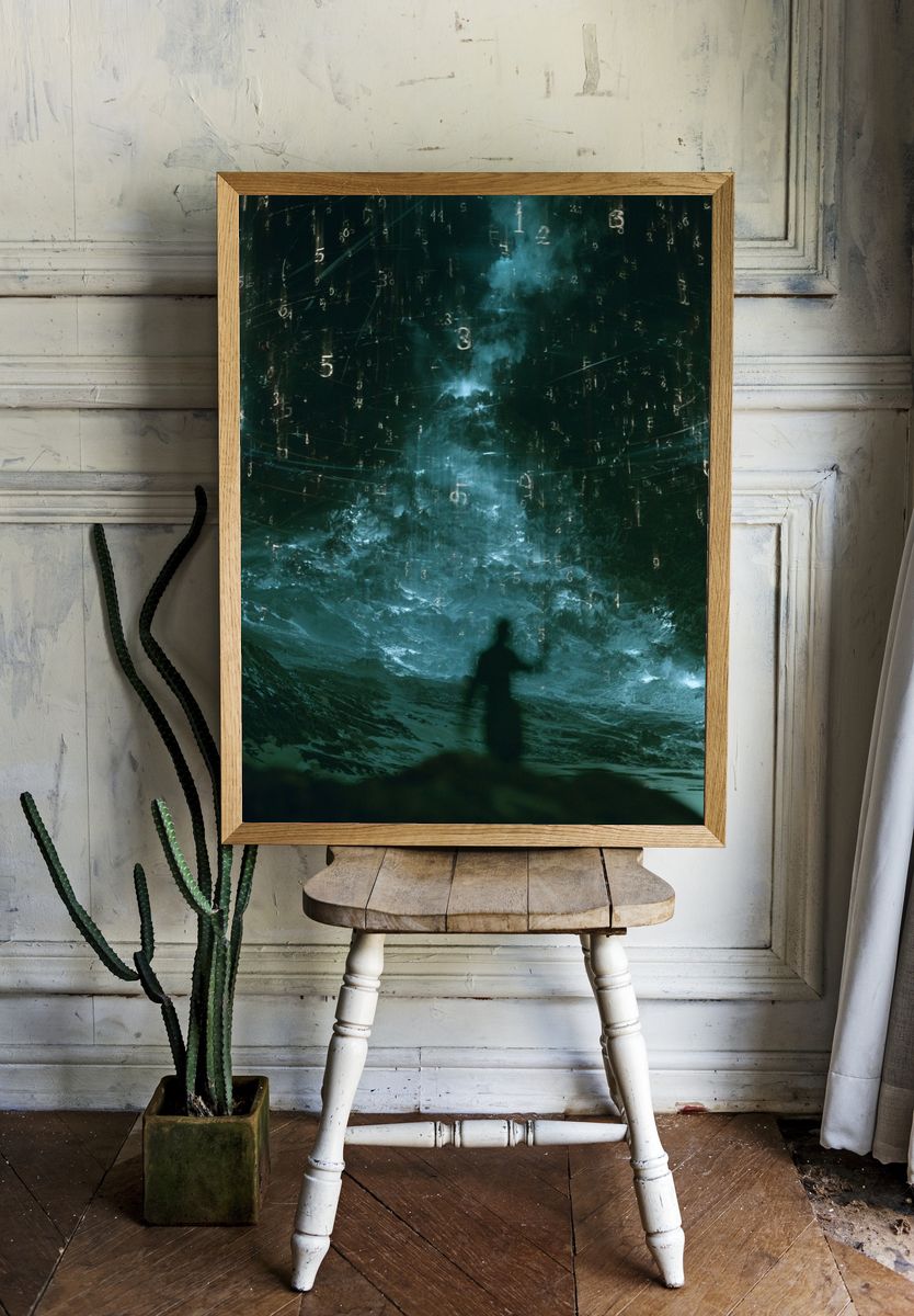Surreal Number Storm Poster. — room view 1