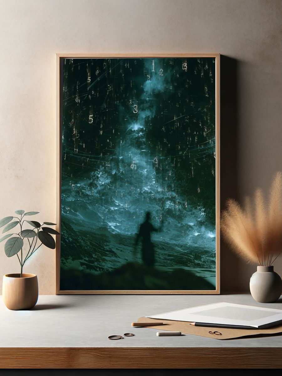 Surreal Number Storm Poster. — room view 2