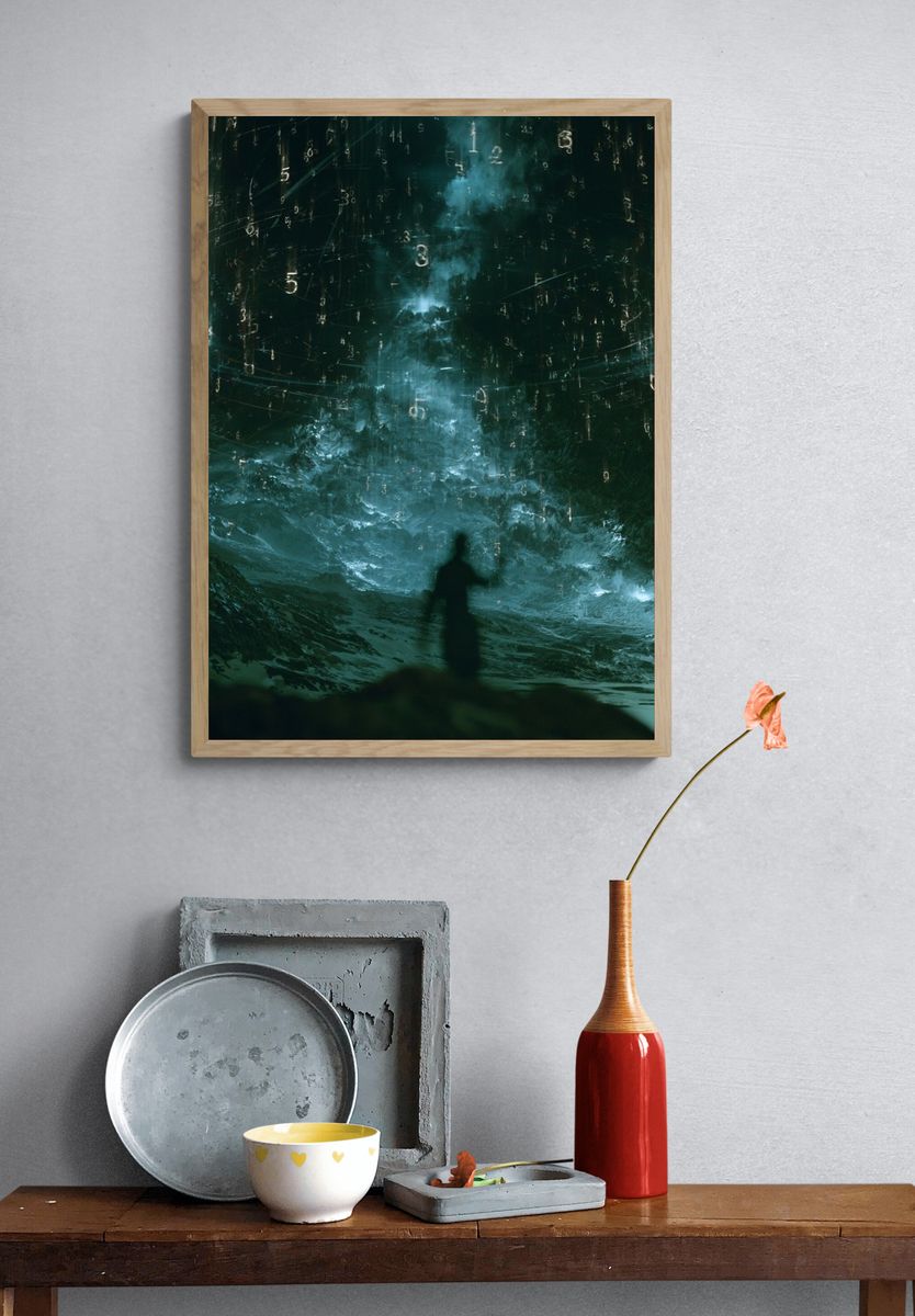 Surreal Number Storm Poster. — room view 3