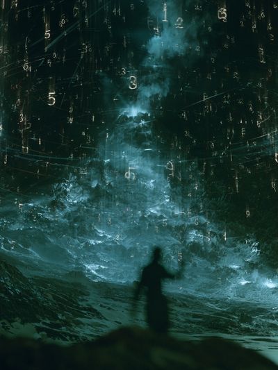 Surreal Number Storm Poster.