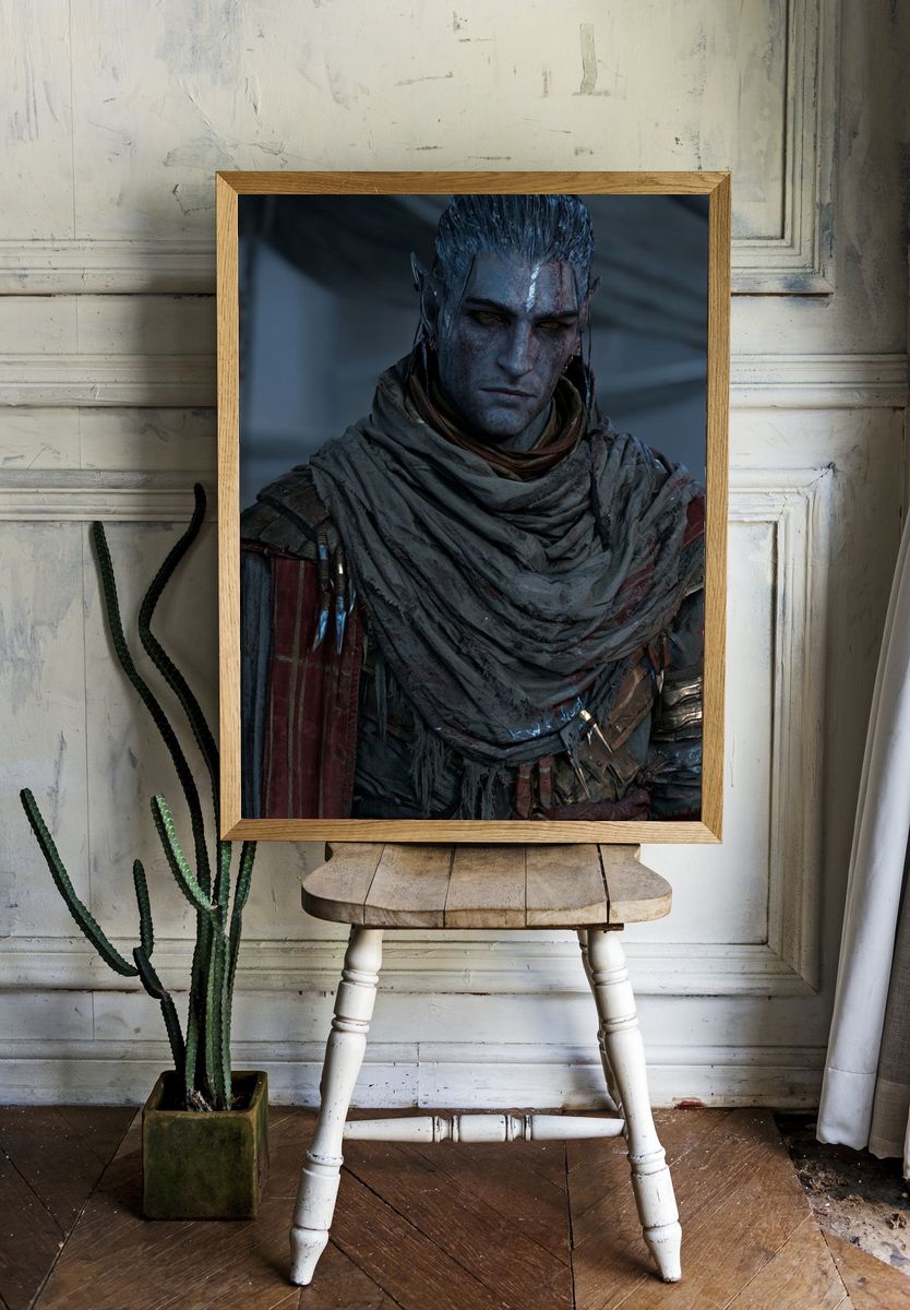 Fantasy Elf Portrait Poster. room preview