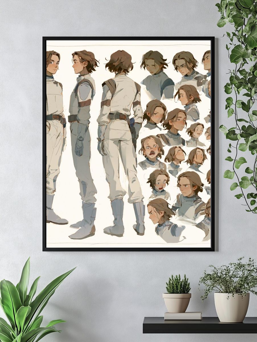 Character Turnaround Concept Art Poster. — room view 4