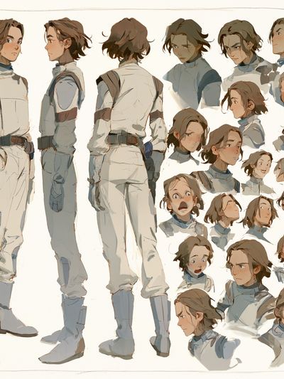 Character Turnaround Concept Art Poster. poster