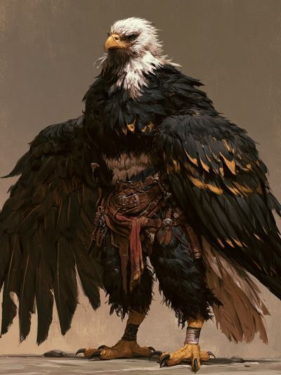 Majestic Eagle Warrior Illustration Poster. poster