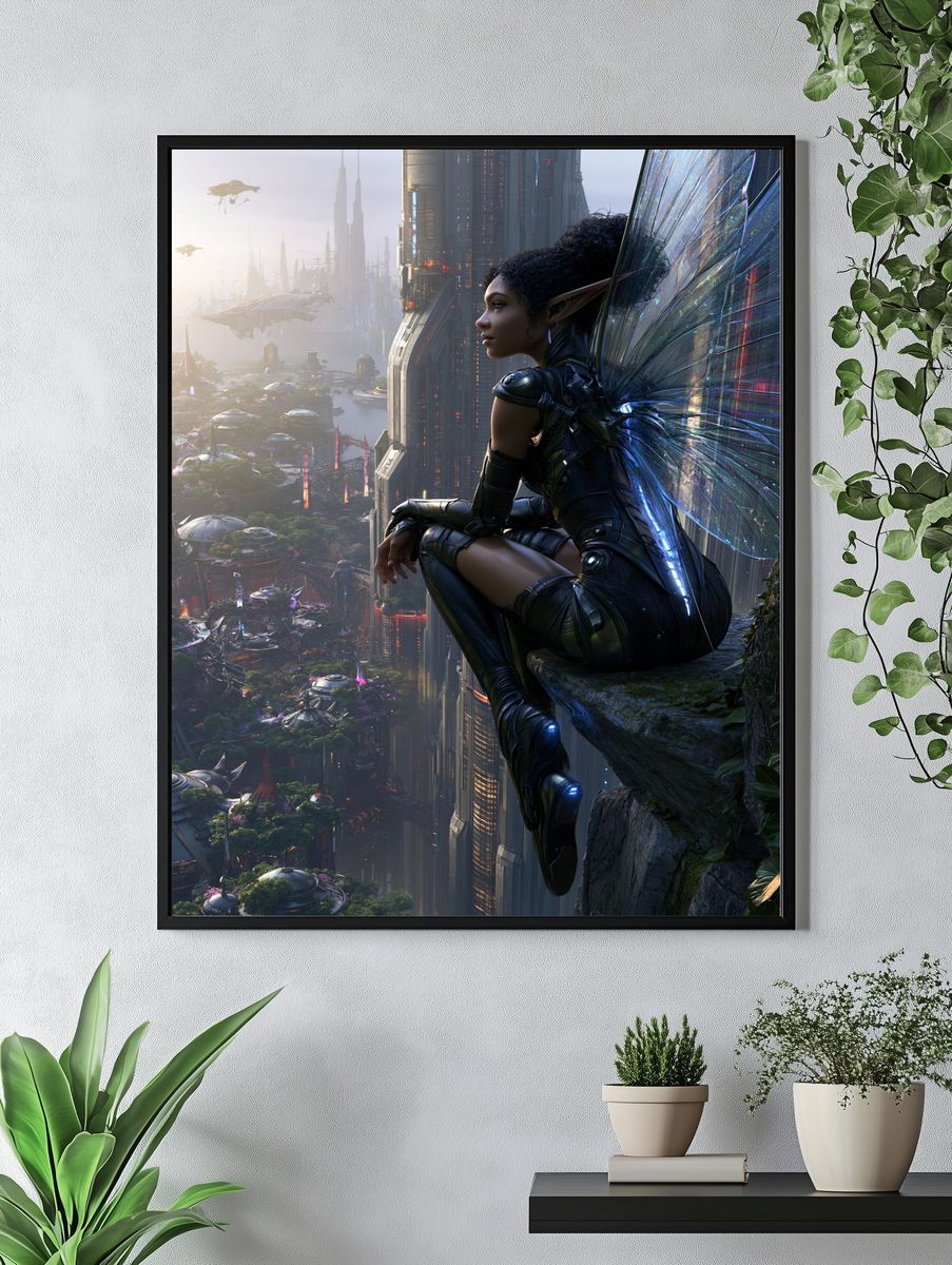 Strawberry Bowl Illustration Poster. — room view 4