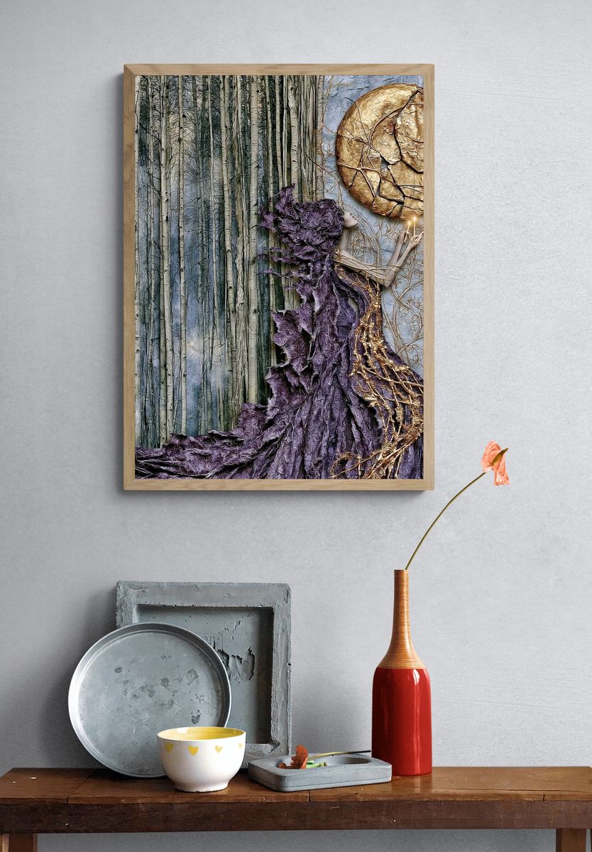 Mystic Forest Woman Illustration Poster. — room view 3