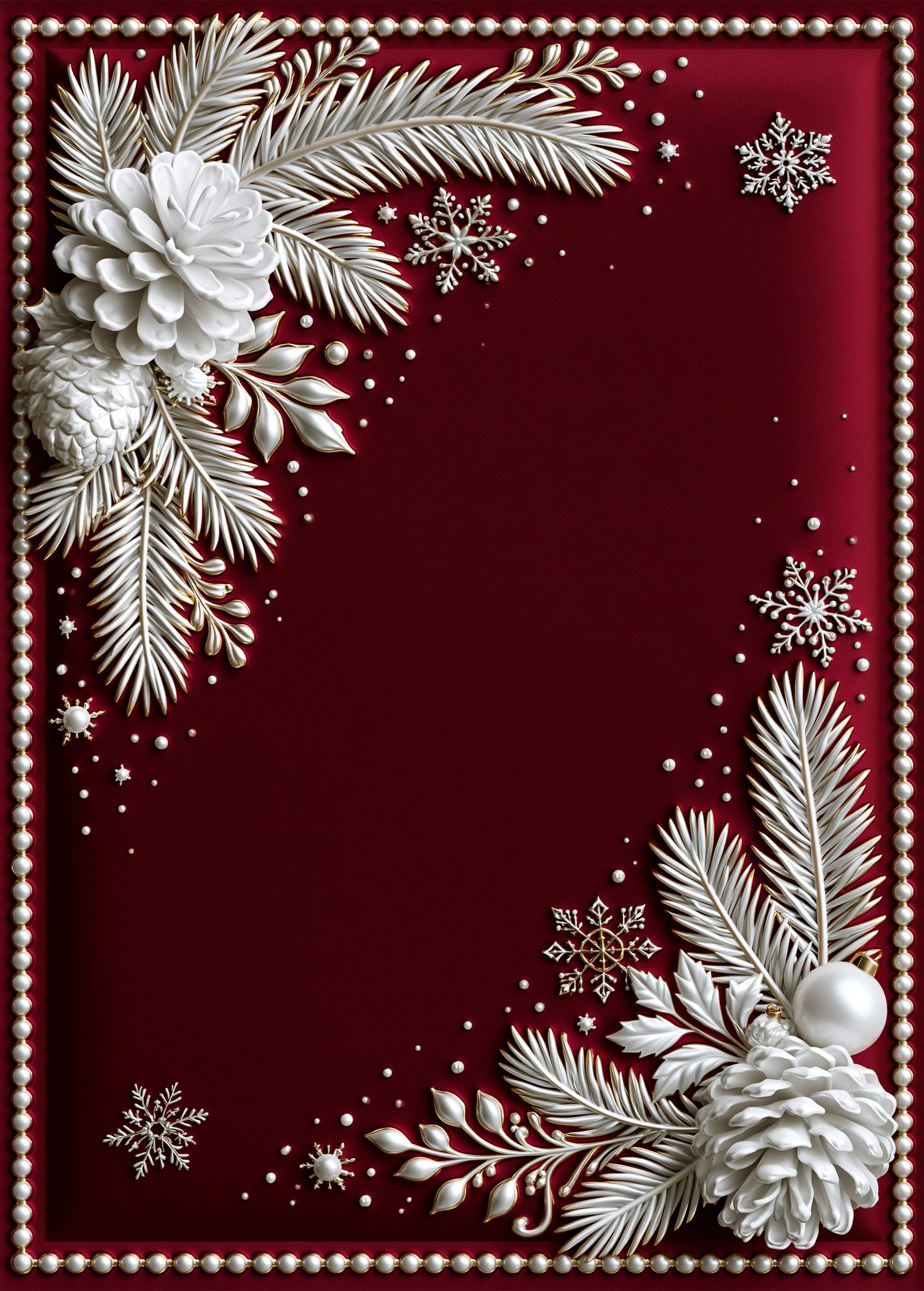 Winter Floral Ornament Poster. poster — illustration art