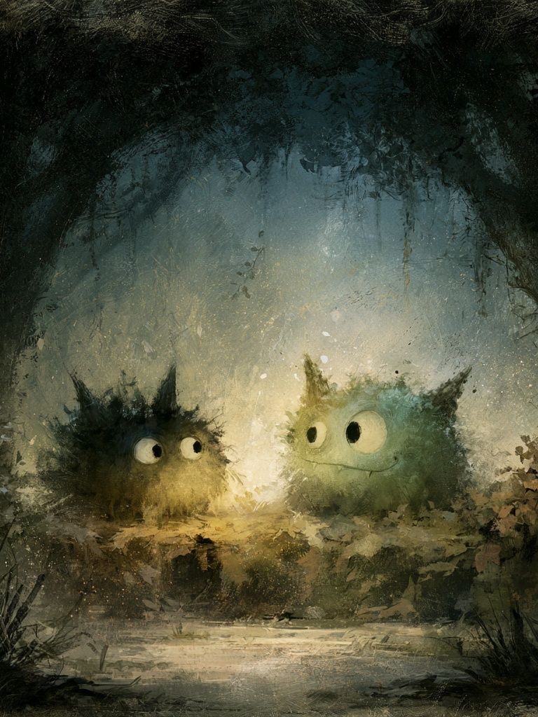 Forest Spirits Illustration Poster. poster detail