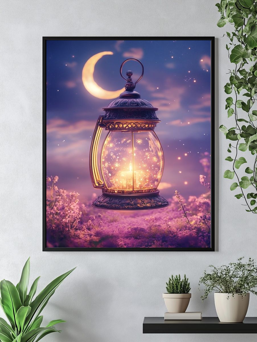 Moonlit Lantern Fantasy Print. — room view 4