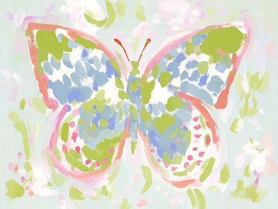 Pastel Butterfly Illustration Poster.