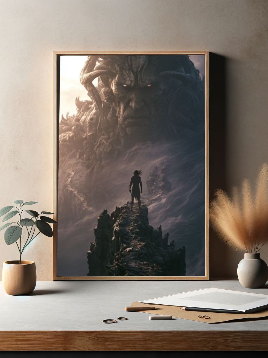 Titan Mountain Fantasy Poster. — room view 2