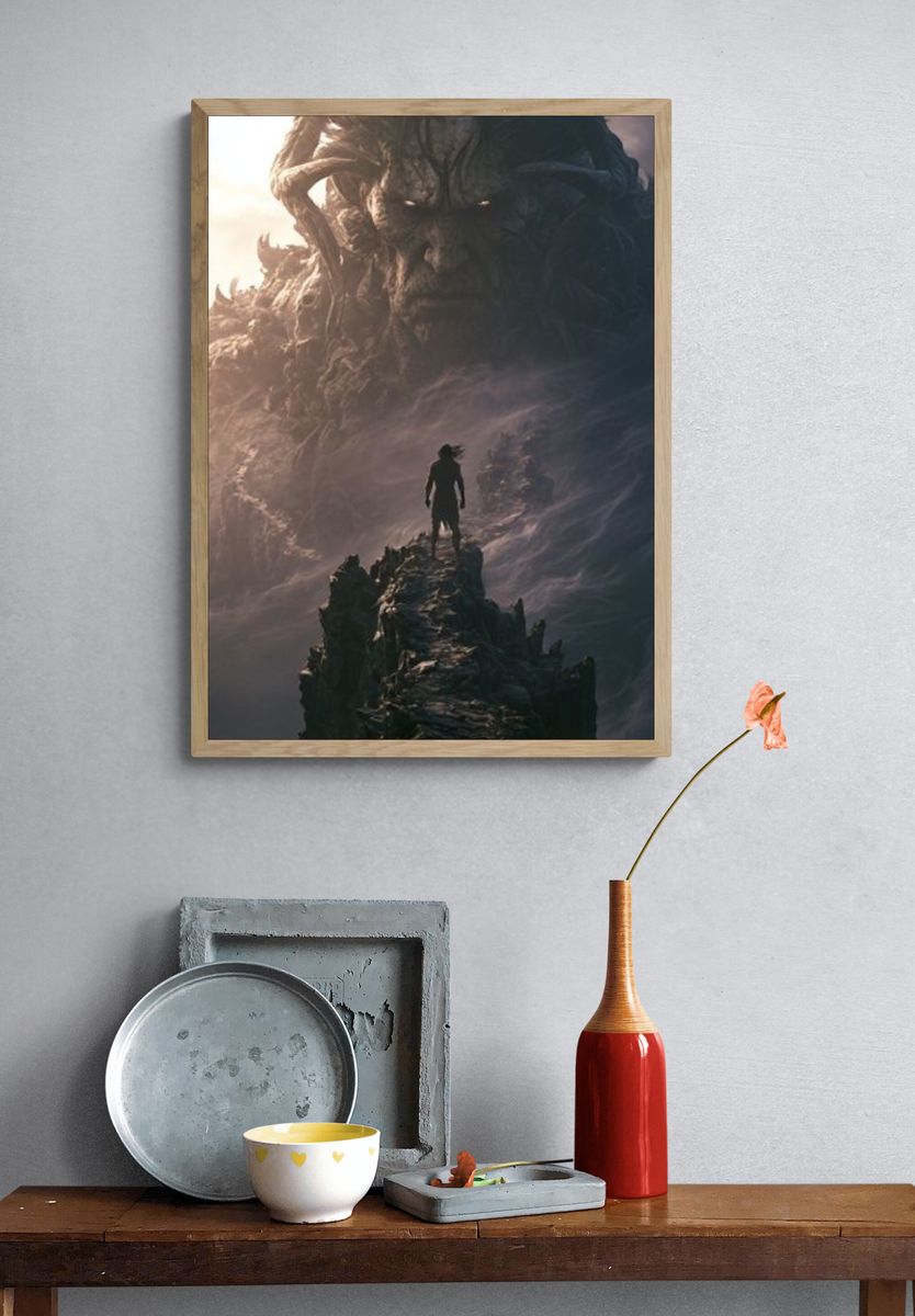 Titan Mountain Fantasy Poster. — room view 3