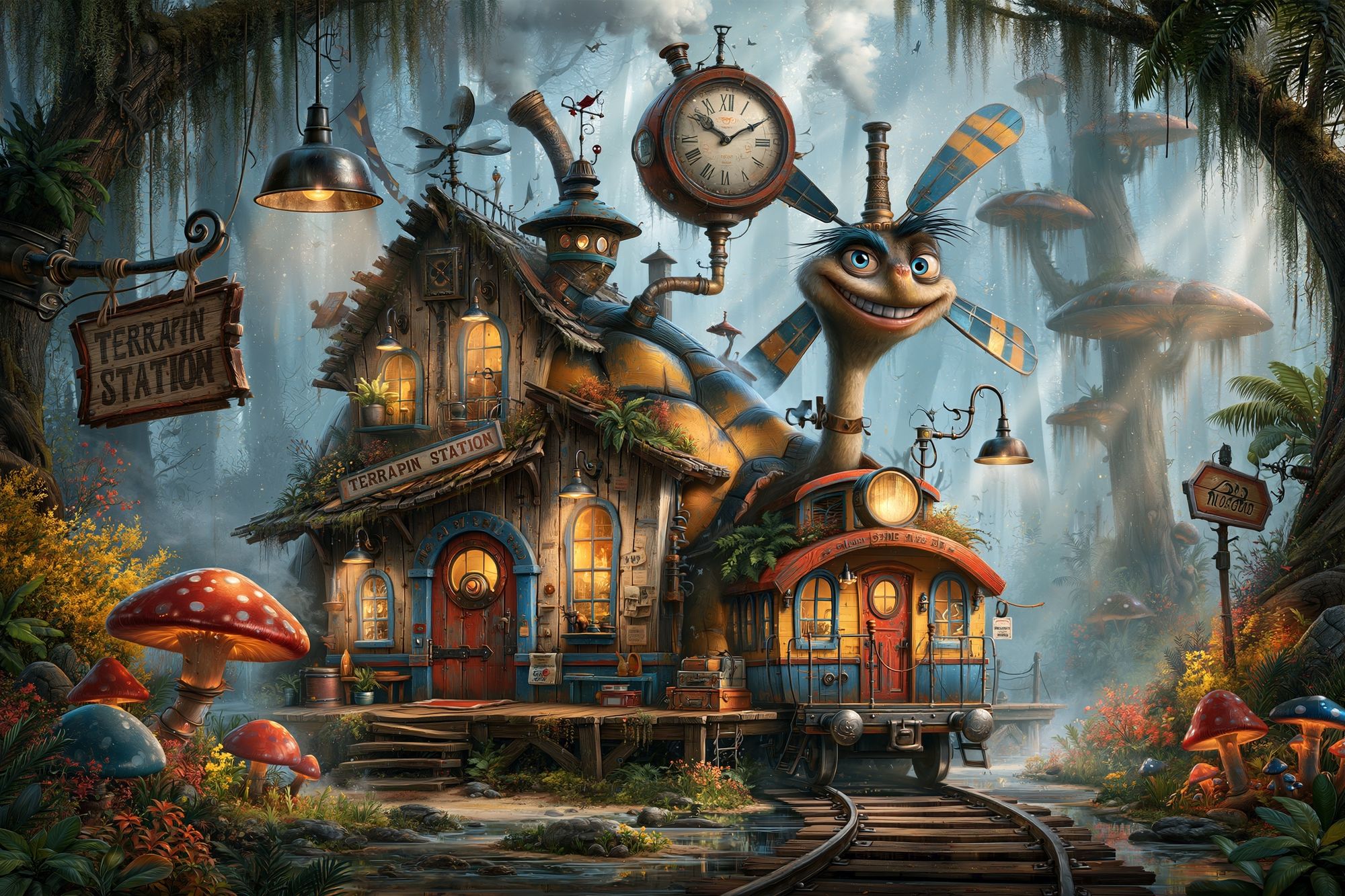 Terrapin Station Fantasy Illustration Poster. poster detail