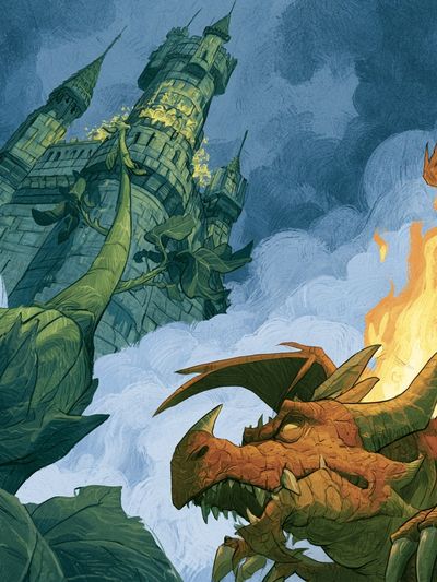 Dragon Castle Fantasy Print.