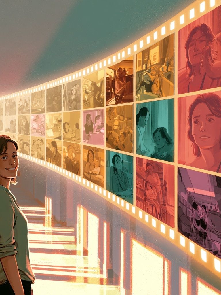 Cinema Memory Corridor Illustration Poster. poster — illustration art