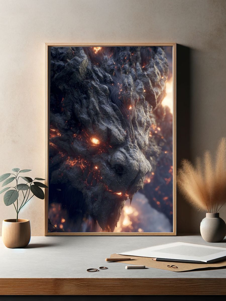 Molten Dragon Rock Poster. — room view 2