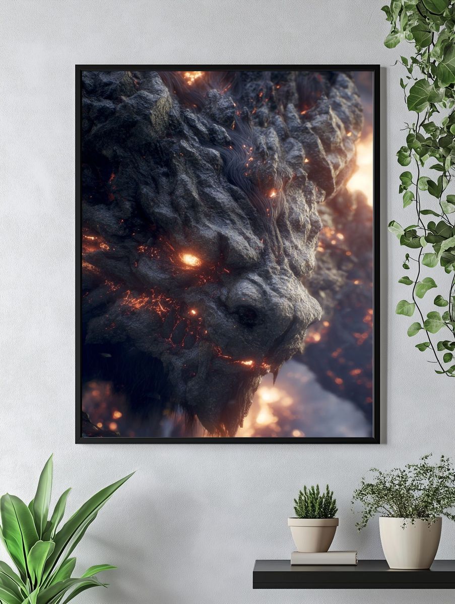 Molten Dragon Rock Poster. — room view 4