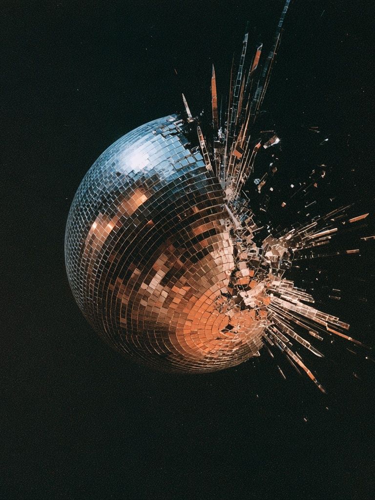 Disco Ball Explosion Print. poster detail