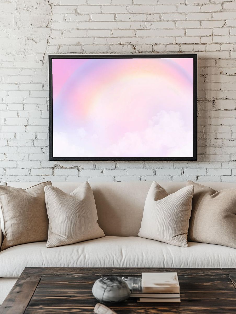 Pastel background aesthetic pink gradient. — room view 1