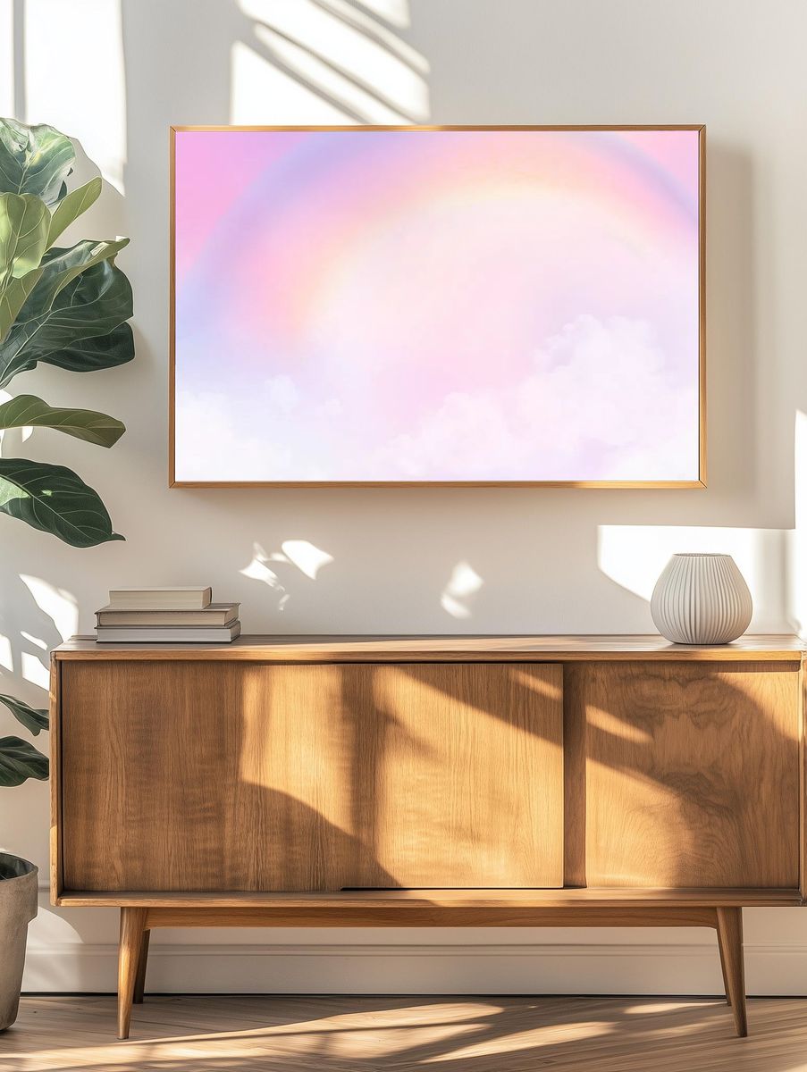 Pastel background aesthetic pink gradient. — room view 3