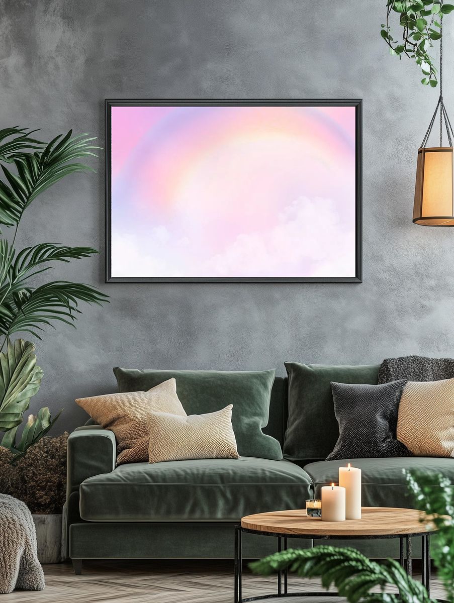 Pastel background aesthetic pink gradient. — room view 4