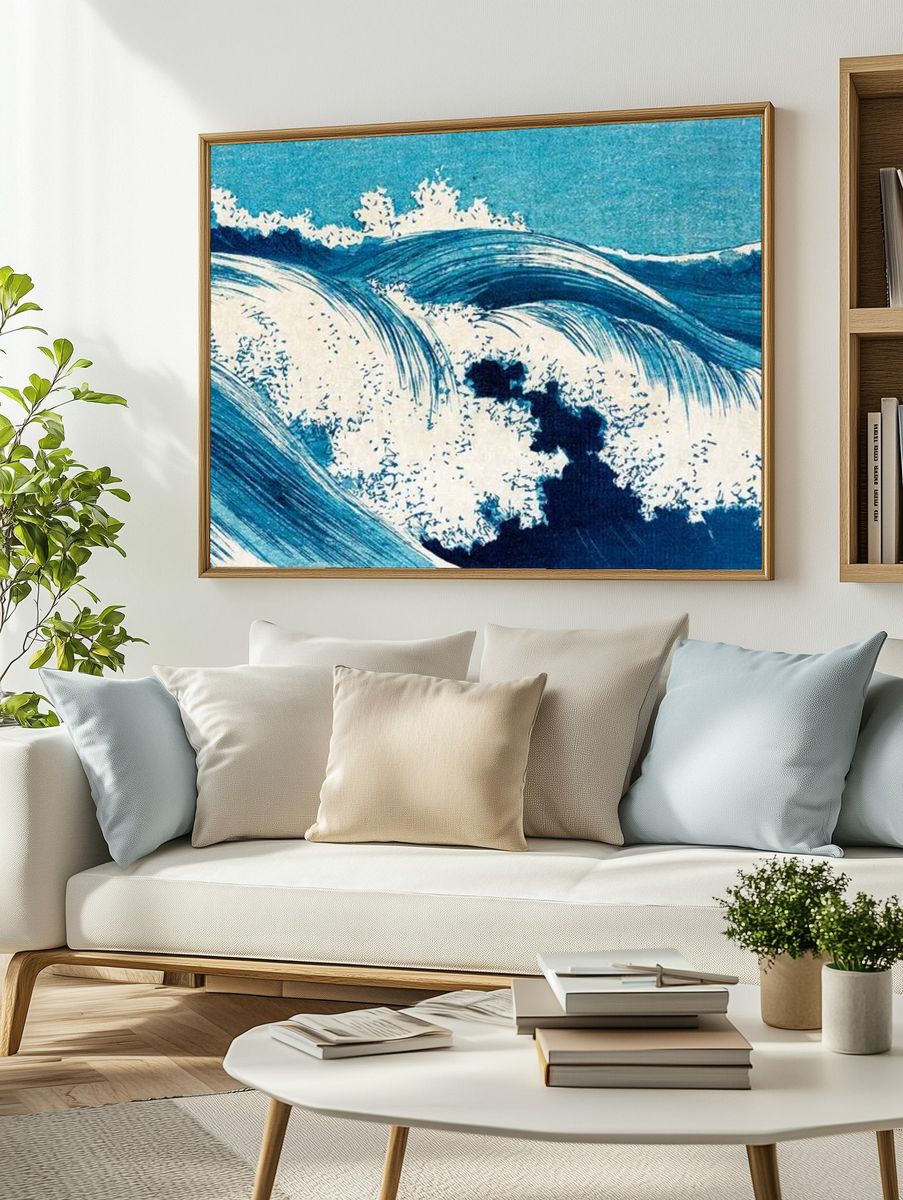 Ocean waves (1878-1940) vintage Japanese. — room view 2