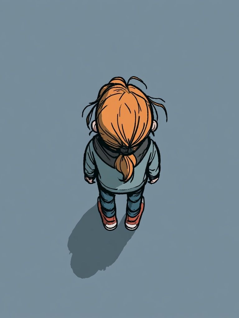 Solitary Girl Illustration Poster. poster — illustration art