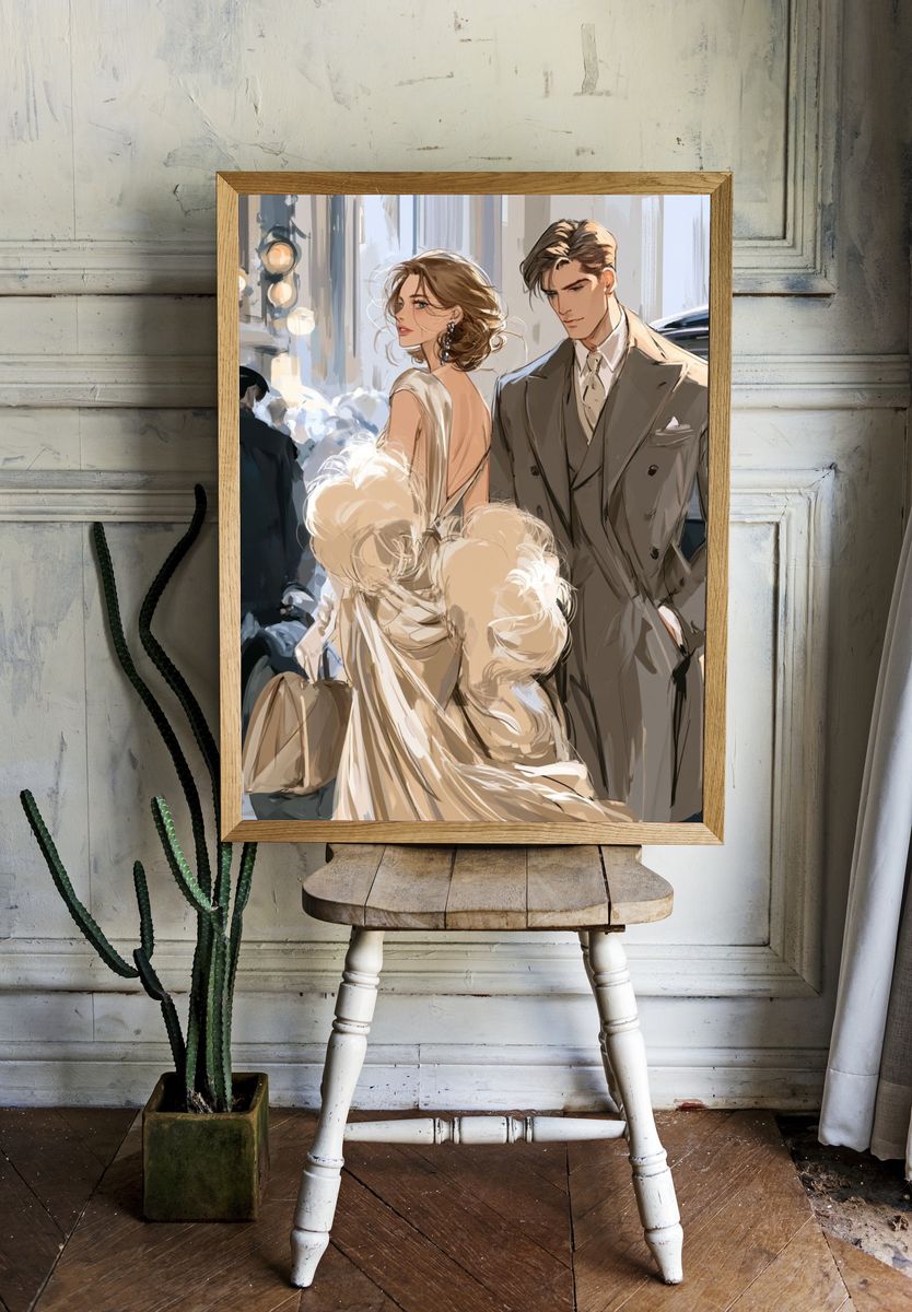 Elegant Couple Fashion Poster. room preview